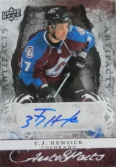 2008-09 Upper Deck Artifacts Autofacts T.J. Hensick #AF-TH Auto